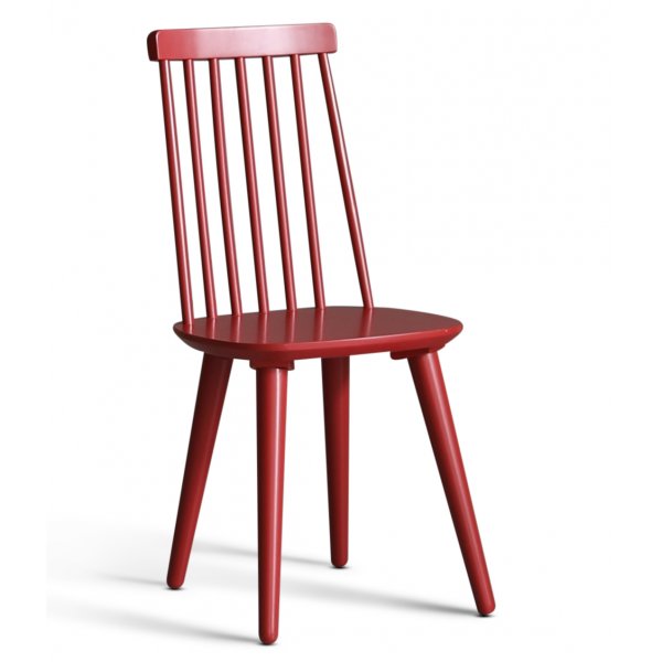 Dalsland-ruokailuryhmä: Ruokapöytä musta/tammi ja 6 punaista tappituolia Dalsland-ruokailuryhmä: Ruokapöytä musta/tammi ja 6 punaista tappituolia