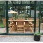 Salt ulkoruokailuryhm soikea ruokapyt 200 cm, 6 runkotuolia - Teak