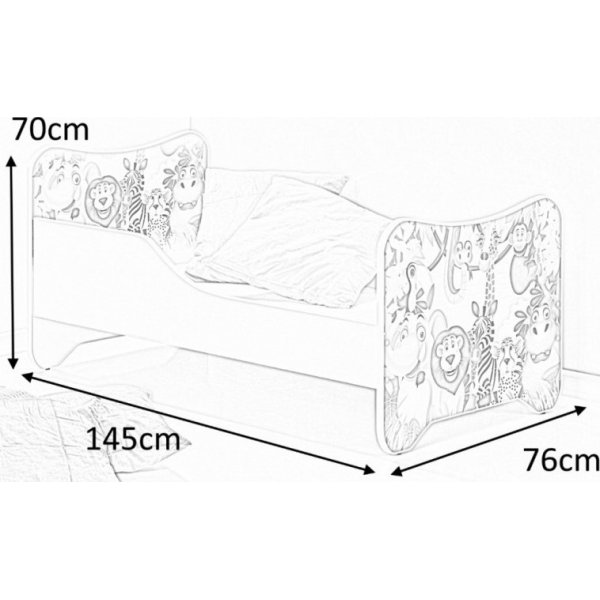 Stacy- sängynrunko lapsille - Viidakko Stacy- sängynrunko lapsille - Viidakko