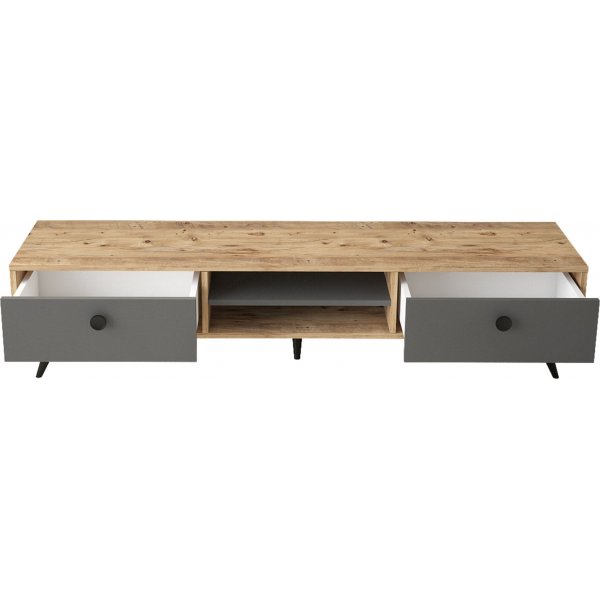 Vilamo mediapenkki - mänty/antrasiitti Vilamo mediapenkki - mänty/antrasiitti