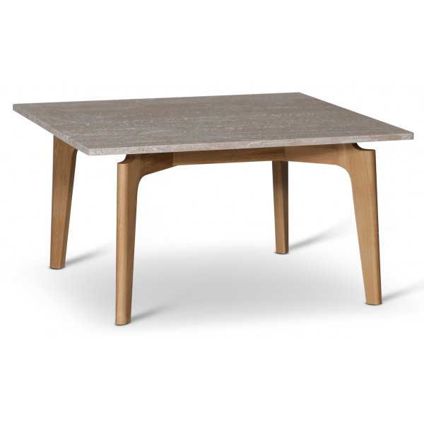 Paus-sohvapyt - Whitewash puu / Light Travertine 90x90 cm
