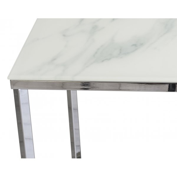 Palasso- lamppupöytä - Kromi / Vaalea marmori Palasso- lamppupöytä - Kromi / Vaalea marmori