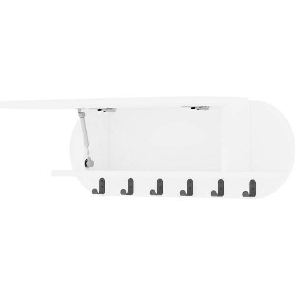 Kromattu vaateripustin - Valkoinen Kromattu vaateripustin - Valkoinen