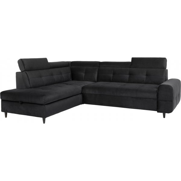 Matras kulmasohva, avoin p�� vasen - musta