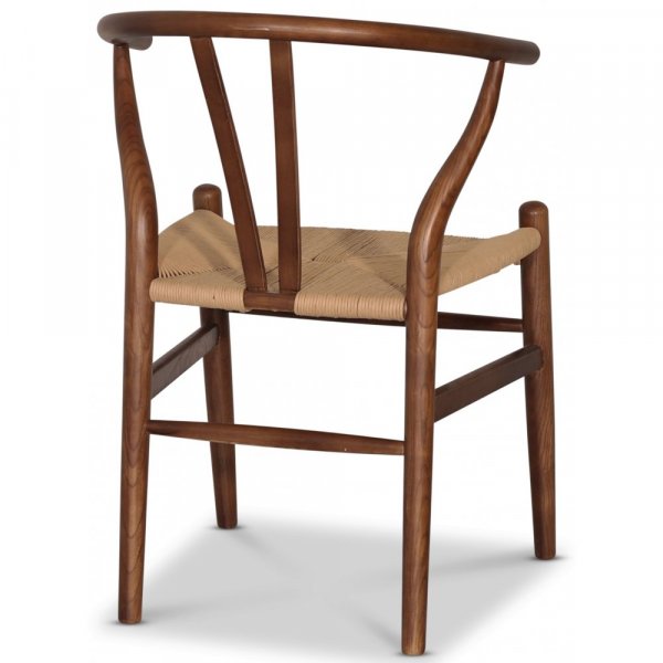 Pähkinäpuusta valmistettu tuoli köysiistuimella - Brandon + Tuolin tyyny Pähkinäpuusta valmistettu tuoli köysiistuimella - Brandon + Tuolin tyyny