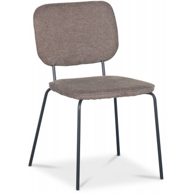Lokrume tuoli - Ruskea kangas/musta
