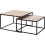 Melissa-pyt 75x75 | 65x65 cm - Puu/musta