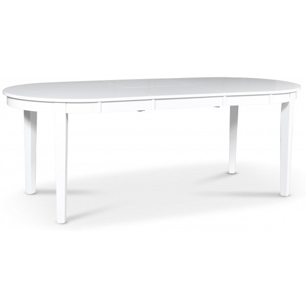 Gåsö ruokailuryhmä: Pöytä 160/210 cm sisältäen 6 Fårö tuolia - Valkoinen/tammi + 4.00 x Huonekalujen jalat Gåsö ruokailuryhmä: Pöytä 160/210 cm sisältäen 6 Fårö tuolia - Valkoinen/tammi + 4.00 x Huonekalujen jalat