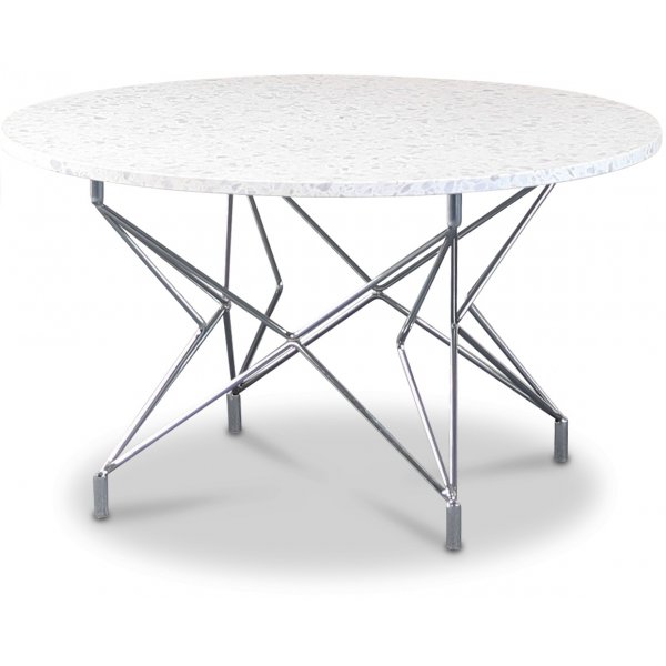Terrazzo pyre sohvapyt  80 cm - Bianco Terrazzo & Star-kromirunko