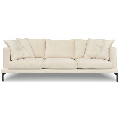 York 4-istuttava sohva beige samettia + Huonekalujen hoitosarja tekstiileille
