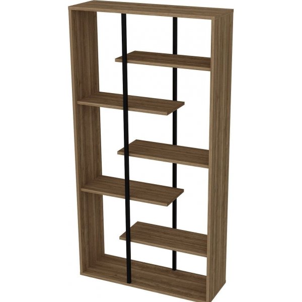 Presto kirjahylly - pähkinä/musta Presto kirjahylly - pähkinä/musta