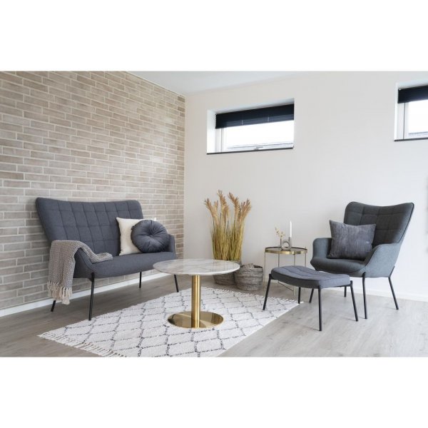 Bolzano Sohvap�yt� 70 x 70 cm - Marmori-/messinkij�ljitelm�