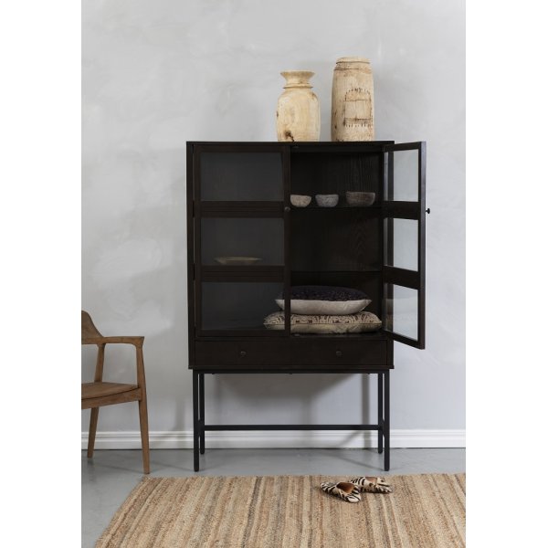 Lamier-vitriinikaappi - Ruskeapetsattu tammi Lamier-vitriinikaappi - Ruskeapetsattu tammi