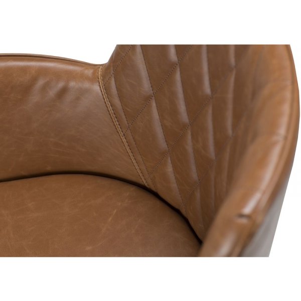 Rombo tuoli käsinojilla - Vaaleanruskea / musta Rombo tuoli käsinojilla - Vaaleanruskea / musta