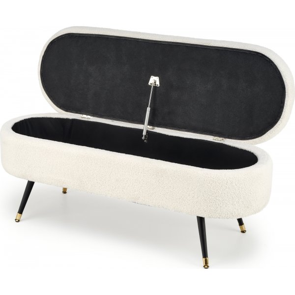 Penkki säilytystilalla, luonnonvalkoinen, 120 cm leveä Penkki säilytystilalla, luonnonvalkoinen, 120 cm leveä