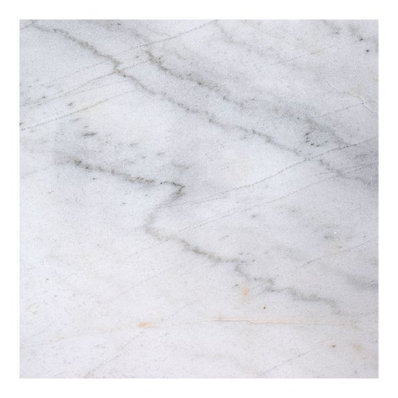 Accent apup�yt� 50x50 cm - Valkoinen marmori / musta runko