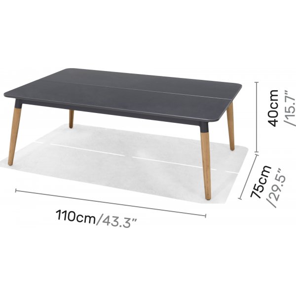 Lifestyle Garden ulkoiluryhm� Ipanema divaani sohva p�yd�ll� - harmaa olefiini