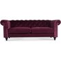 Royal Chesterfield 3-istuttava sohva - Bordeaux (sametti)