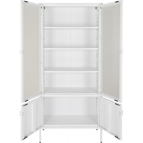 Brisbanen lasikaappi 80 x 35 x 180 cm - Valkoinen