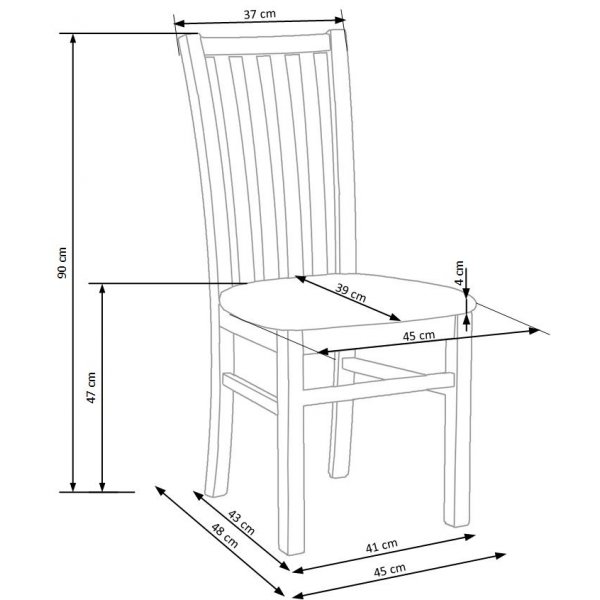 Tuoli Nellie - tammi/valkoinen