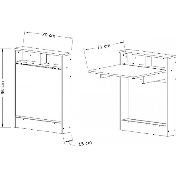 Kiinnitetty taitettava pöytä - Patara Kiinnitetty taitettava pöytä - Patara