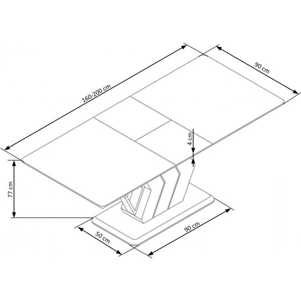 Vincenzo ruokapöytä 160-200 x 90 cm - Valkoinen marmori/musta/kulta Vincenzo ruokapöytä 160-200 x 90 cm - Valkoinen marmori/musta/kulta