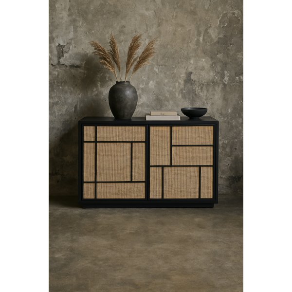 Stockholm-senkki rottinkiovilla - 120 cm leve + Huonekalujen jalat