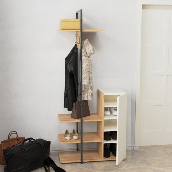 Rone aulakalusteet - Valkoinen/tammi Rone aulakalusteet - Valkoinen/tammi