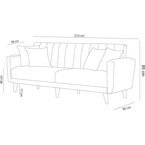 Vuodesohva Aqua - harmaa Vuodesohva Aqua - harmaa