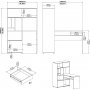 Function Plus -pyt 135,2 x 100,2 x 153 cm - Valkoinen/tammi