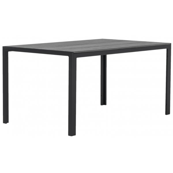 Ruokailuryhm� 4 tuolia ja ruokap�yt� 150 x 90 cm musta/harmaa - Las Vegas