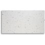 Terrazzo-sohvapyt 110x60 cm - Bianco Terrazzo & AIR-runko mustasta metallista