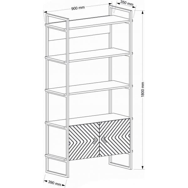 Scala kirjahylly - pähkinä Scala kirjahylly - pähkinä