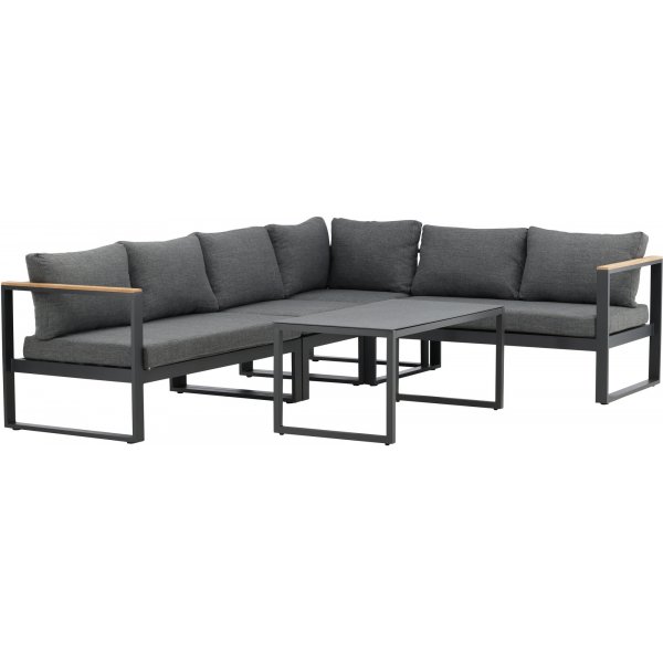 Texas lounge -ryhmä - musta/harmaa Texas lounge -ryhmä - musta/harmaa