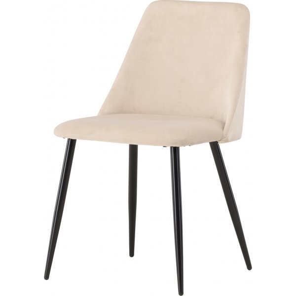 Yruokailutuoli - beige sametti/musta
