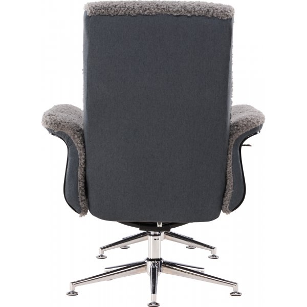 Nojatuoli jalkarahilla - Harmaa - Hagön + Huonekalujen tahranpoistoaine Nojatuoli jalkarahilla - Harmaa - Hagön + Huonekalujen tahranpoistoaine