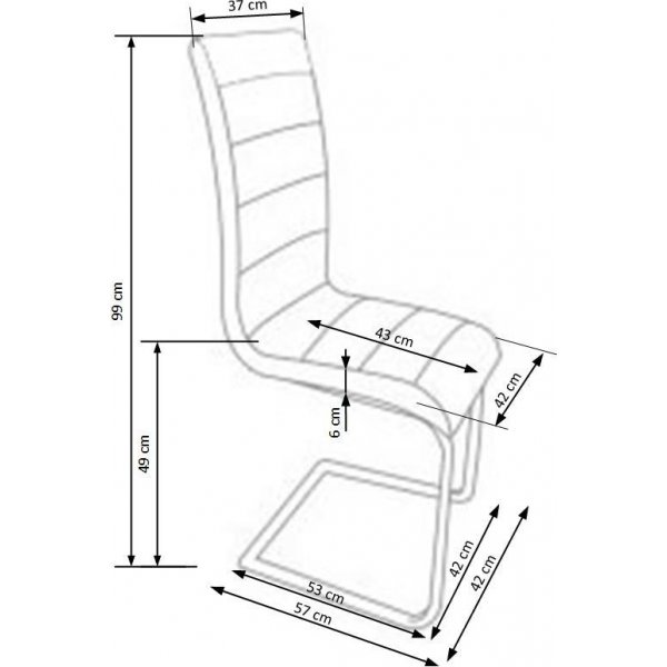Iris-tuoli - (valkoinen|musta) Kromi Iris-tuoli - (valkoinen|musta) Kromi