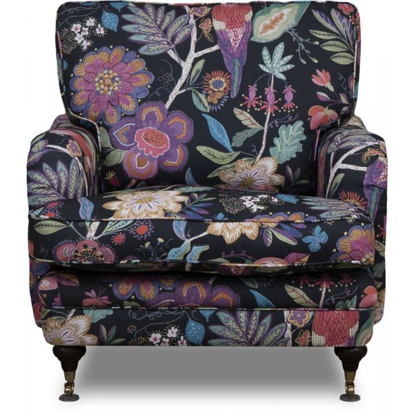 Howard-nojatuoli kukkakuvioinen kangas, musta + Huonekalujen tahranpoistoaine Howard-nojatuoli kukkakuvioinen kangas, musta + Huonekalujen tahranpoistoaine