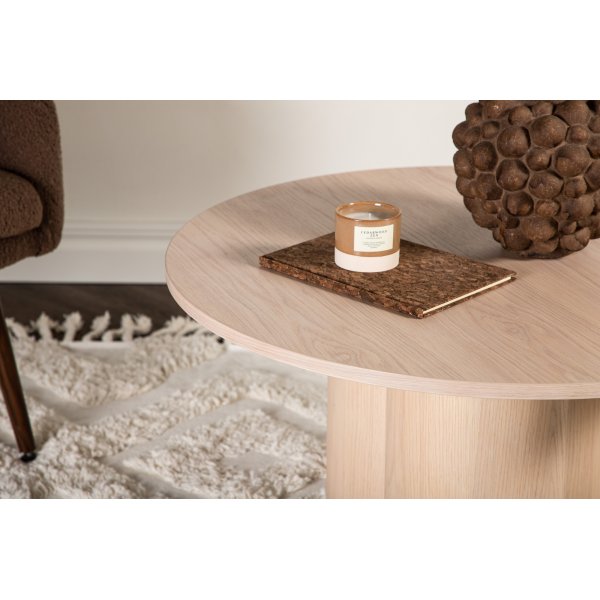 Sohvapöytä Ø80 cm valkoiseksi maalattu - Olivia Sohvapöytä Ø80 cm valkoiseksi maalattu - Olivia