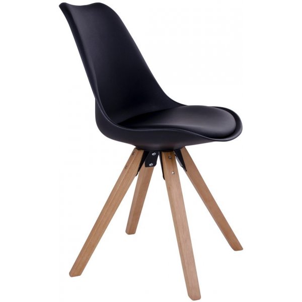 Bergen Ruokailutuoli - Musta/luonnollinen