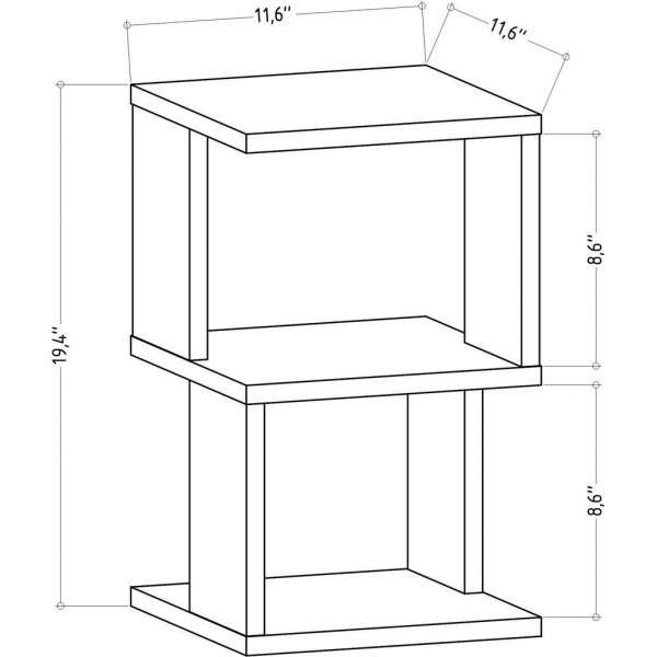 Carter yöpöytä - valkoinen Carter yöpöytä - valkoinen