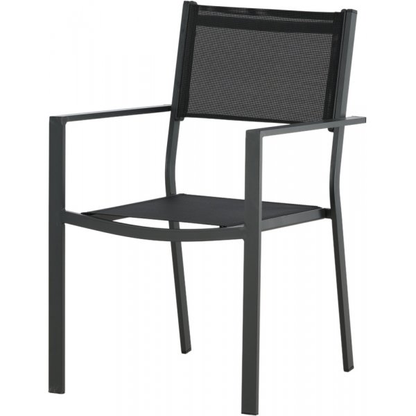 Hanian ruokaryhm�; 6 tuolia ja p�yt� 205 x 90 cm - Musta/luonnonv�rinen