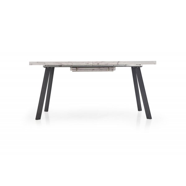 Darius-ruokap�yt�, ulosvedett�v� - Valkoinen marmori/musta