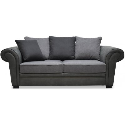 Deluxe 2-istuttava sohva tyynyill - harmaa/antrasiitti/vintage + Huonekalujen jalat