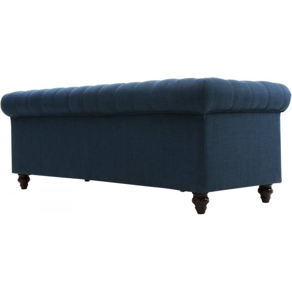 Sohva 3-istuttava Chesterfield-sohva sininen - Herron + Huonekalujen tahranpoistoaine