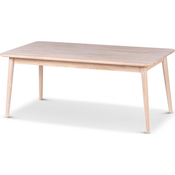 Ruostumaton sohvapyt 120x60 cm - Valkoinen ljytty tammi