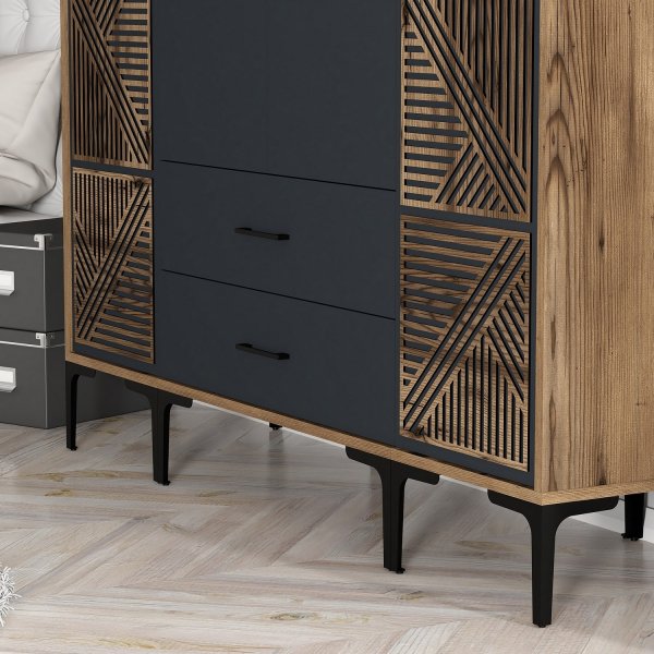 Kumsal vaatekaappi 11 pähkinä/antrasiitti Kumsal vaatekaappi 11 pähkinä/antrasiitti