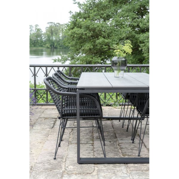 Denver ruokapöytä - Harmaa/musta - 220x100 cm Denver ruokapöytä - Harmaa/musta - 220x100 cm