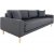 Lido 3-istuttava sohva - Tummanharmaa