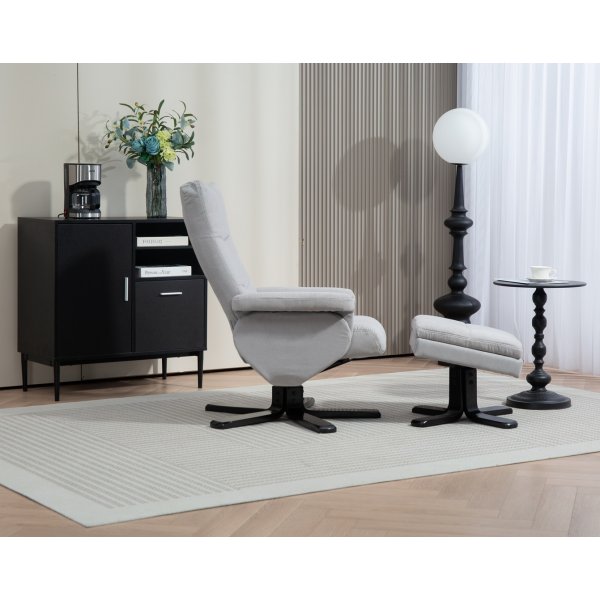 Säädettävä nojatuoli jalkarahilla + Huonekalujen jalat Säädettävä nojatuoli jalkarahilla + Huonekalujen jalat